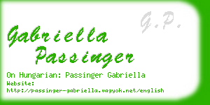 gabriella passinger business card